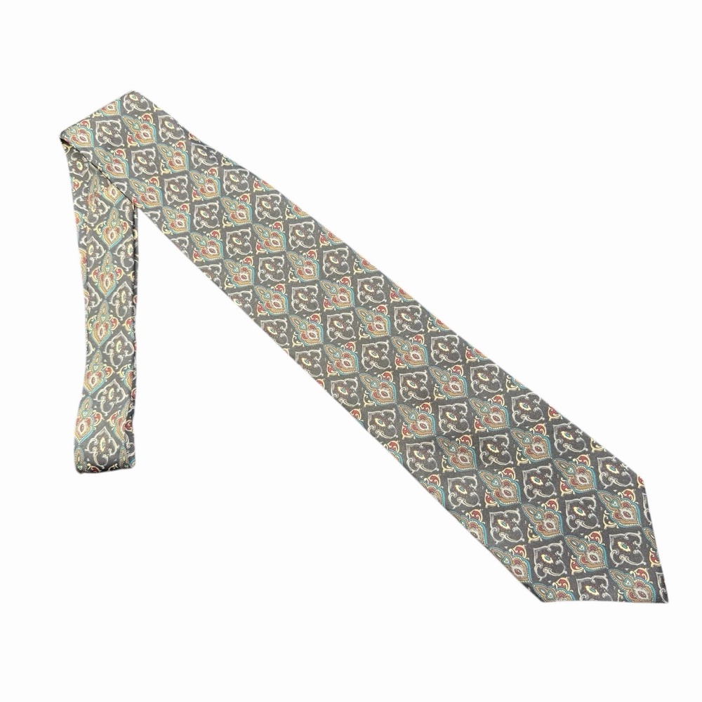 Vintage Hastings Bay‎ Green Paisley Pattern Neck Tie Retro Professional